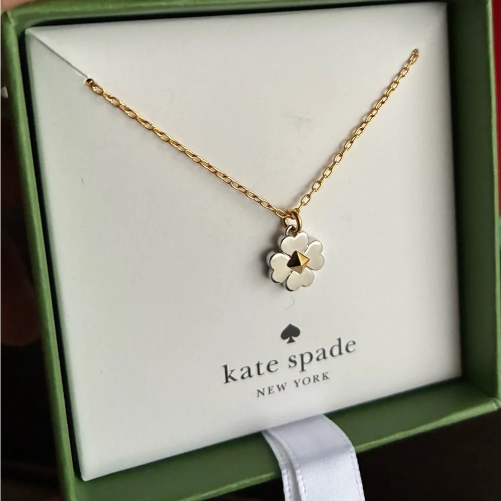 Kate Spade Necklace,Kate Spade Gold and Silver Floral Necklace